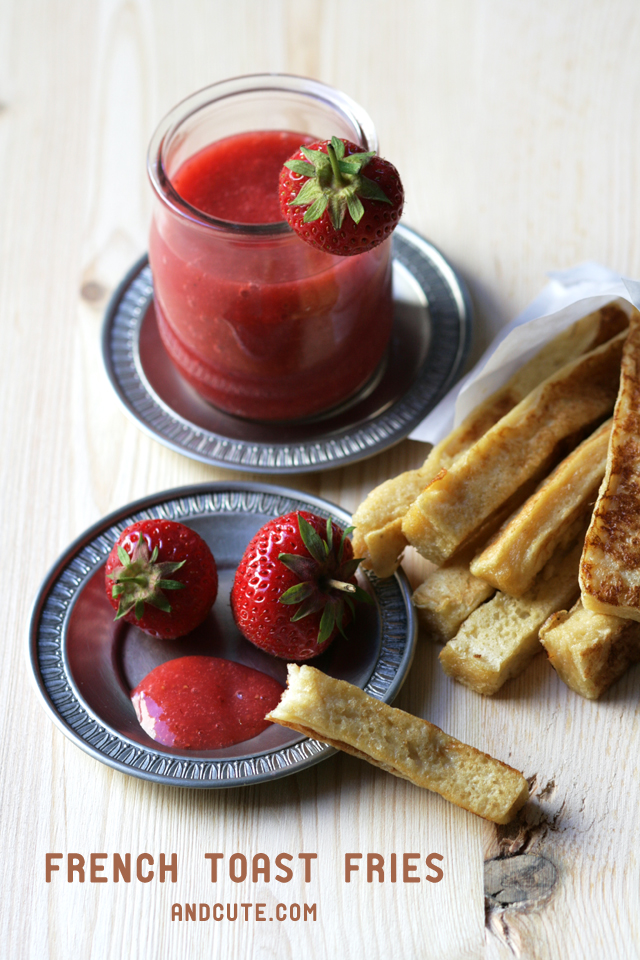 French Toast Fries with Strawberry “Ketchup”
