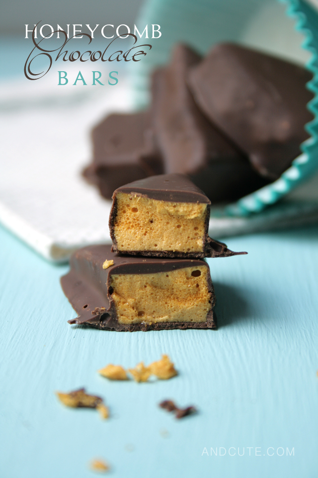 Honeycomb Chocolate Bars – Homemade Crunchie Bars