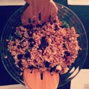 Spelt salad with walnuts and dried cherries