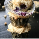 Blueberry Muffins with Sugar Cookie Streusel Topping