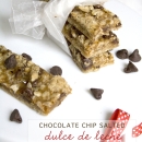 Salted Dulce the Leche Bars with Chocolate Chips