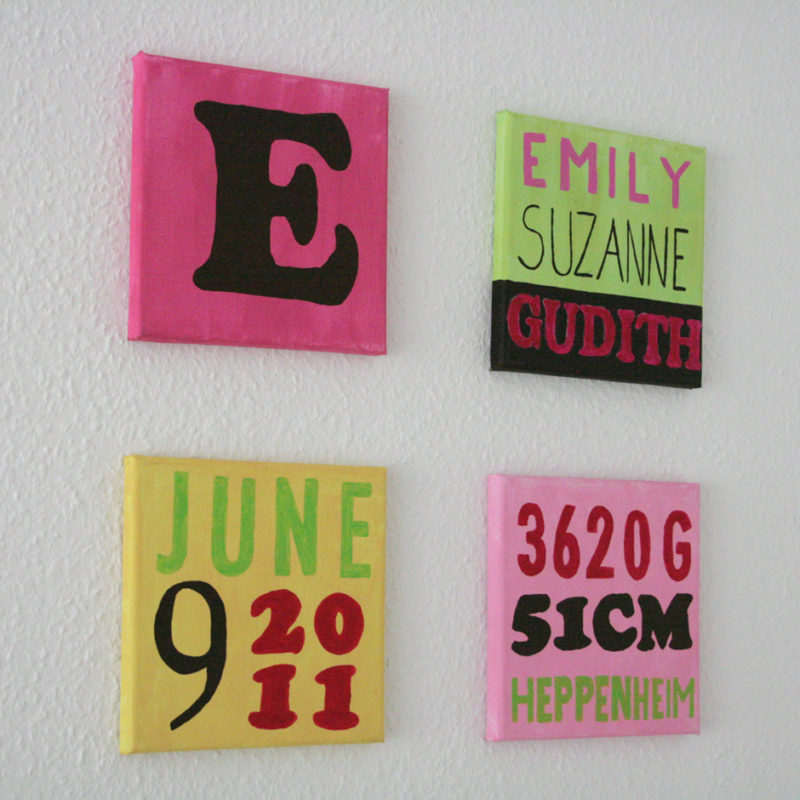 Baby and Kid’s Room Name Canvas