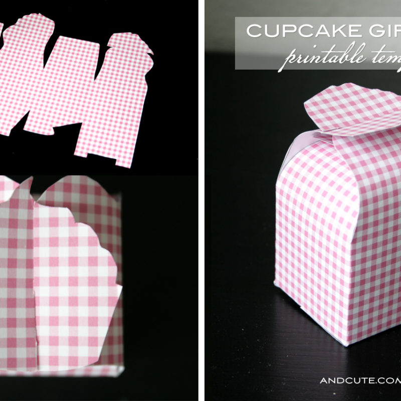 Cupcake Gift Box Printable Template