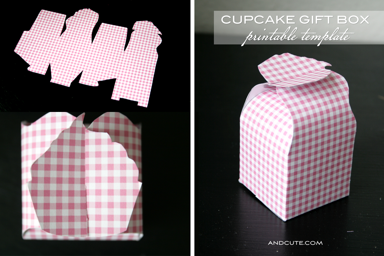 Cupcake Gift Box Printable Template