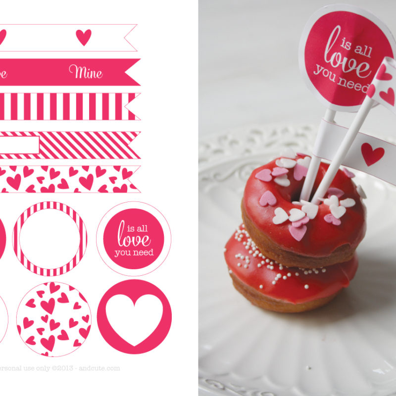 Valentine’s Day Printable for Decorating your Sweets