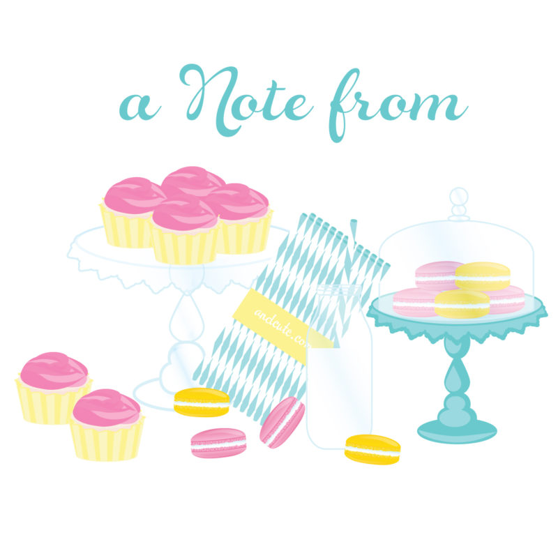 A Note From Dessert Table Printable First 10 will get a custom version!