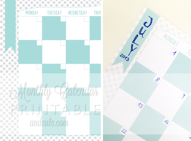 Monthly Calendar Planner Printable