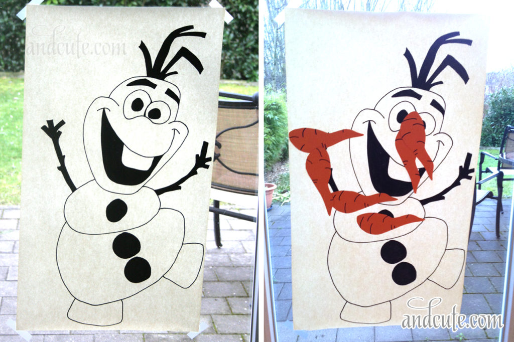 Pin the Nose on Olaf Frozen Party Game