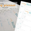 Weekly Blog Planner Printable Template